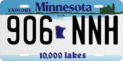 MN license plate 906NNH