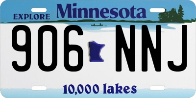 MN license plate 906NNJ