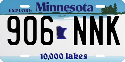 MN license plate 906NNK