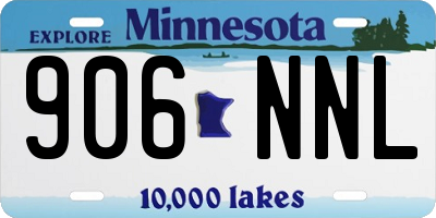 MN license plate 906NNL
