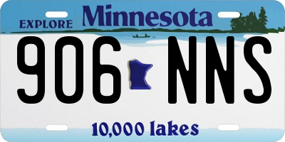MN license plate 906NNS