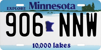 MN license plate 906NNW