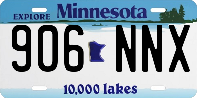 MN license plate 906NNX