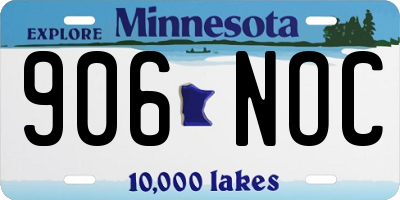 MN license plate 906NOC