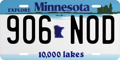 MN license plate 906NOD