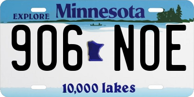 MN license plate 906NOE