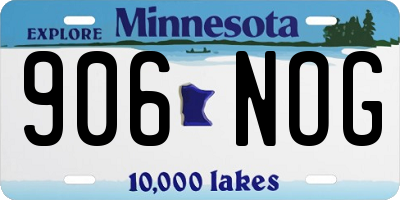 MN license plate 906NOG