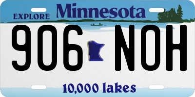 MN license plate 906NOH