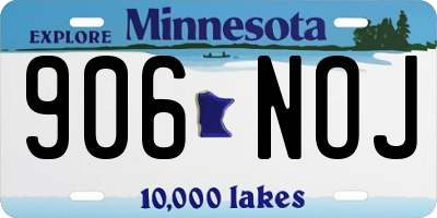 MN license plate 906NOJ