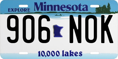 MN license plate 906NOK