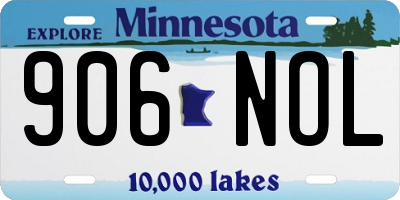 MN license plate 906NOL