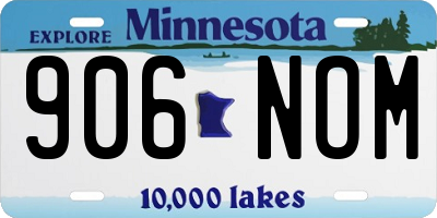 MN license plate 906NOM