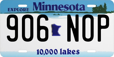 MN license plate 906NOP