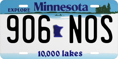 MN license plate 906NOS