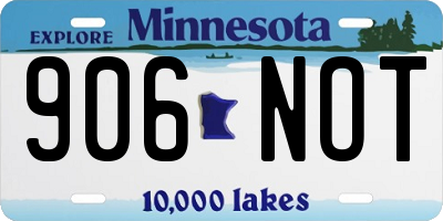 MN license plate 906NOT