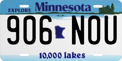 MN license plate 906NOU