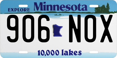 MN license plate 906NOX