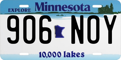 MN license plate 906NOY
