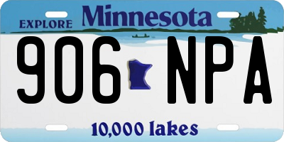 MN license plate 906NPA