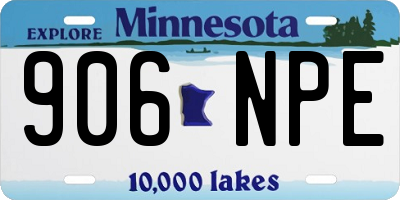 MN license plate 906NPE