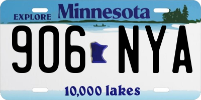 MN license plate 906NYA