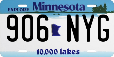 MN license plate 906NYG
