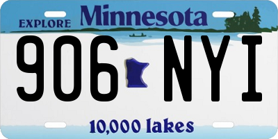 MN license plate 906NYI