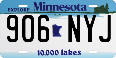 MN license plate 906NYJ