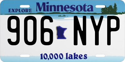MN license plate 906NYP