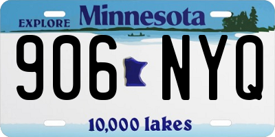 MN license plate 906NYQ