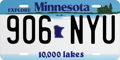 MN license plate 906NYU