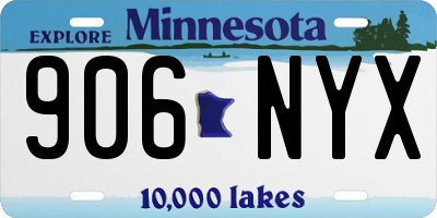 MN license plate 906NYX