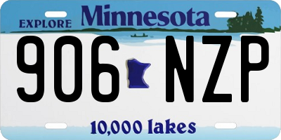 MN license plate 906NZP