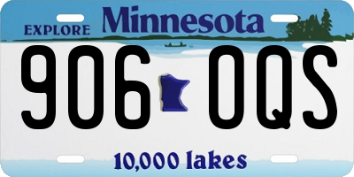 MN license plate 906OQS
