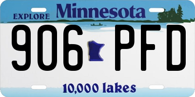 MN license plate 906PFD