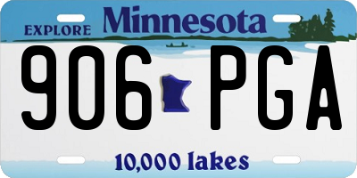MN license plate 906PGA