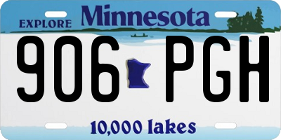 MN license plate 906PGH