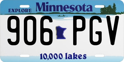 MN license plate 906PGV
