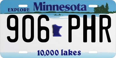 MN license plate 906PHR