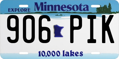 MN license plate 906PIK