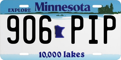 MN license plate 906PIP