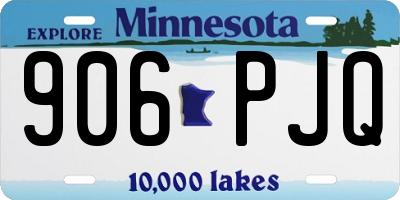 MN license plate 906PJQ