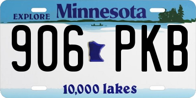 MN license plate 906PKB