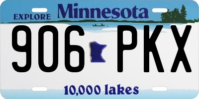 MN license plate 906PKX