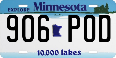 MN license plate 906POD