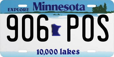 MN license plate 906POS