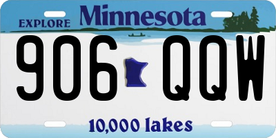 MN license plate 906QQW