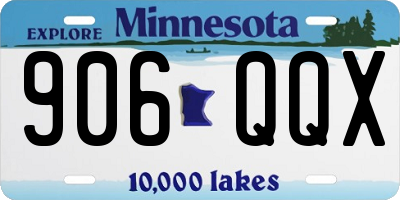MN license plate 906QQX