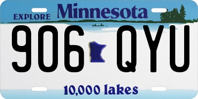 MN license plate 906QYU