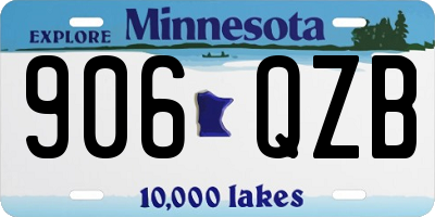 MN license plate 906QZB